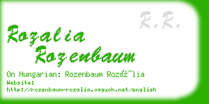 rozalia rozenbaum business card